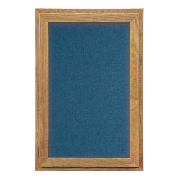 Outdoor Enclosed Combo Board, 42"x32", Satin Frame/Black & Forbo